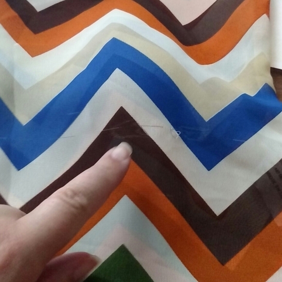 Tulle Vibrant Colorful Chevron Blouse - Picture 8 of 8